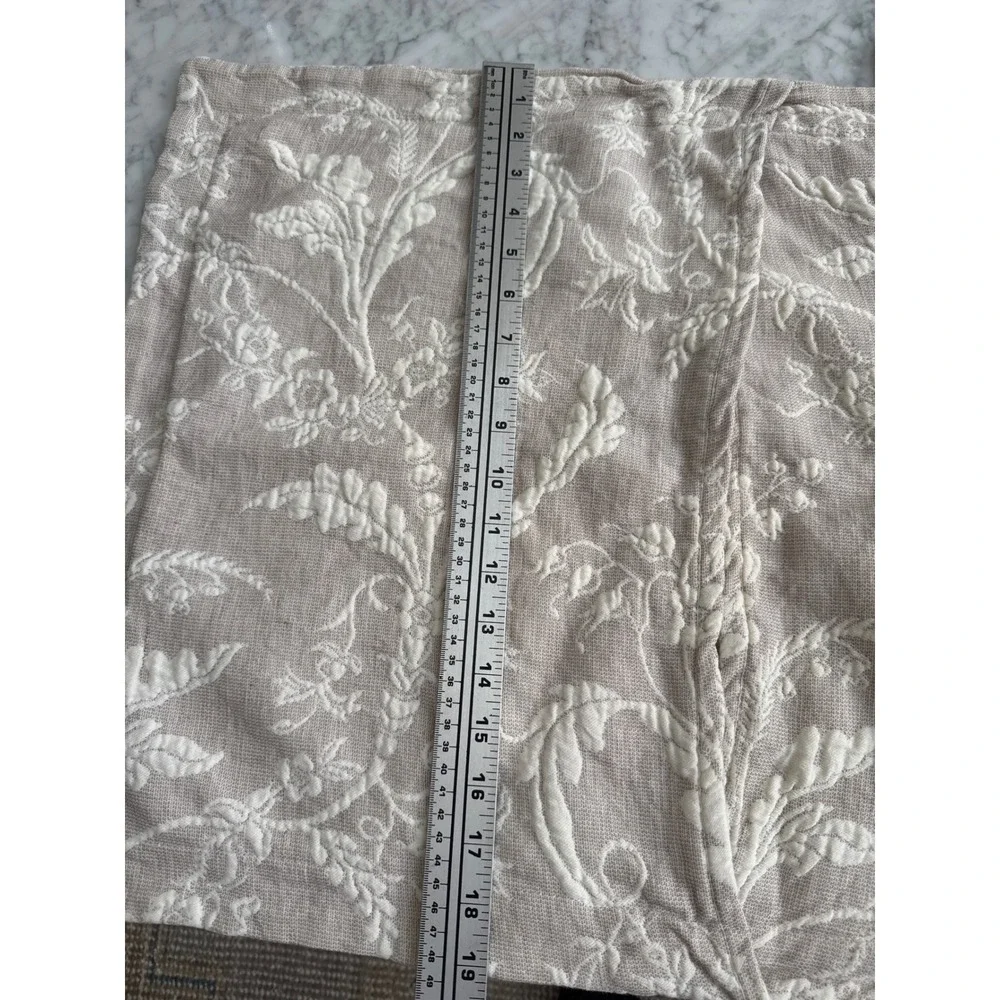 Williamsburg by Crown Crafts Beige Floral Matelasse Pillow Shams Set of 2 USA